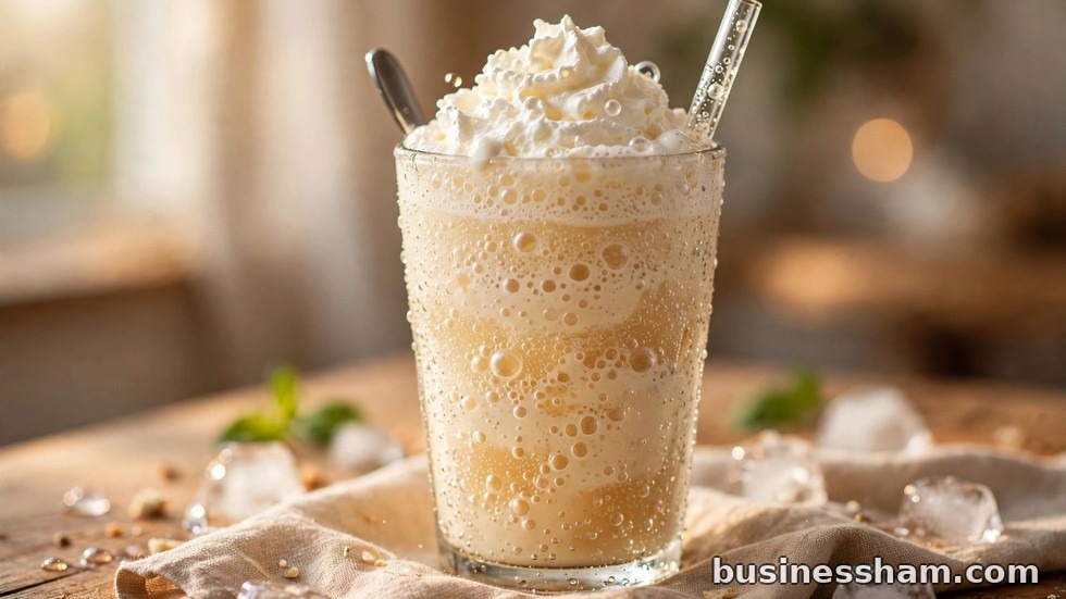 A fizzy cherry soda-style shake with whipped cream in a tall glass