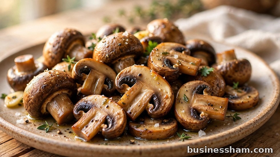 Sauteed mushrooms and melted Swiss cheese on a burger